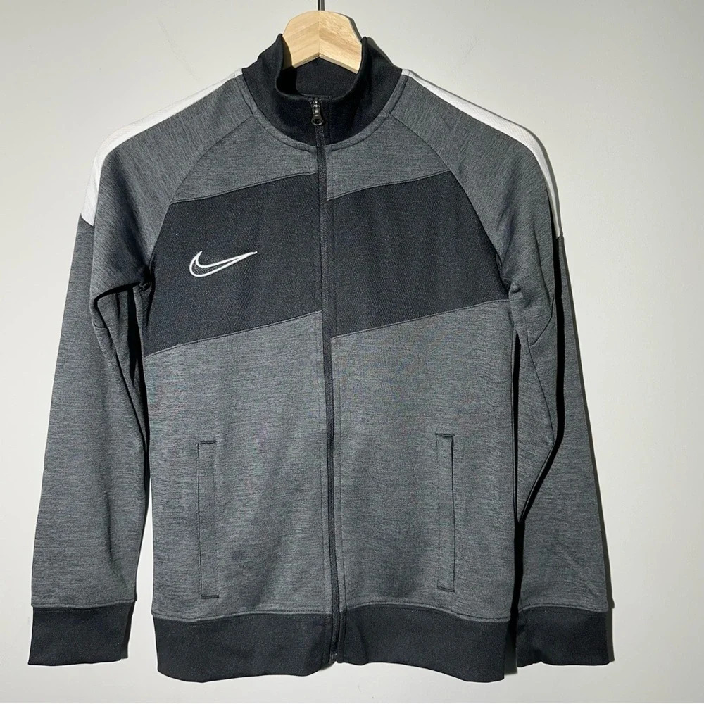 NIKE NWOT Boy Dry Fit Academy Training  Jacket, Gray/Black Size M